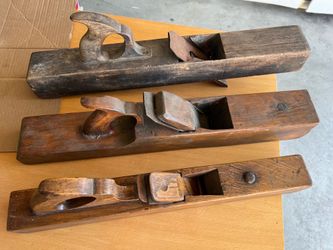 VINTAGE WOOD BLOCK PLANERS  LOT OF 3