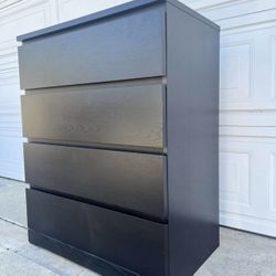IKEA Black Dresser 4 Big Deep Drawers Cajonera