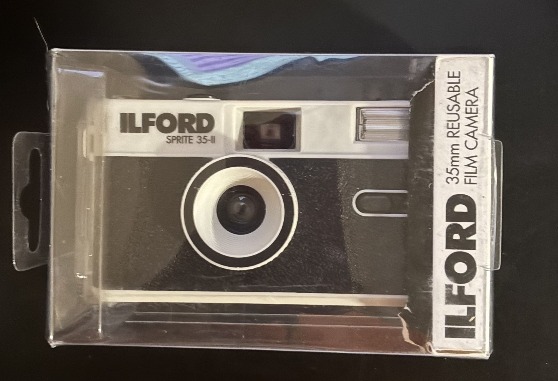Ilford Sprite 35-II Reusable/Reloadable 35mm Analog Film Camera (Silver and Black