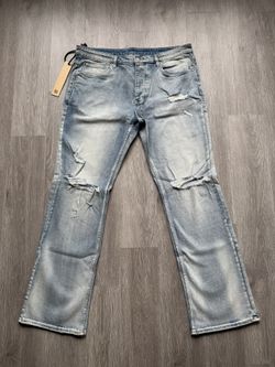 NEW Ksubi Bronko ‘Punk Blue’ Thrashed Denim Size 38