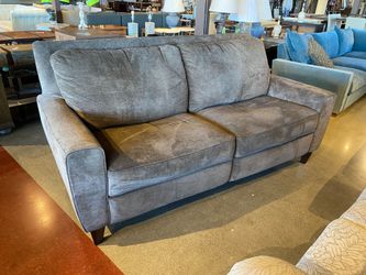 Brown Power Reclining Sofa with Attached Back Cushions