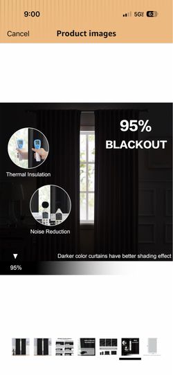 NEW  BLACK CURTAINS BLACKOUT