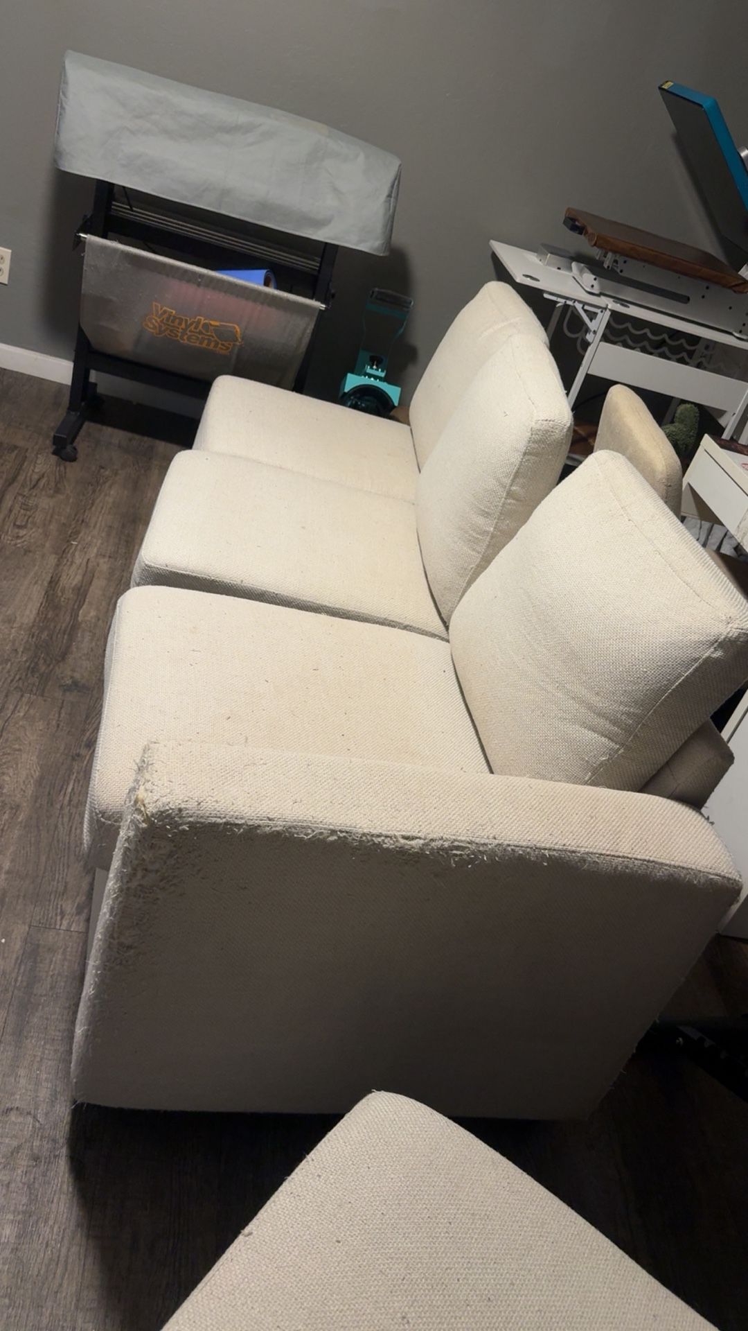 VINGLI 108" Beige Modular Sectional Sofa with Storage and USB Chargers