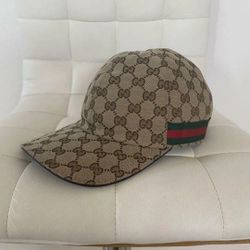 Authentic Gucci cap Men's L size cap hat khaki