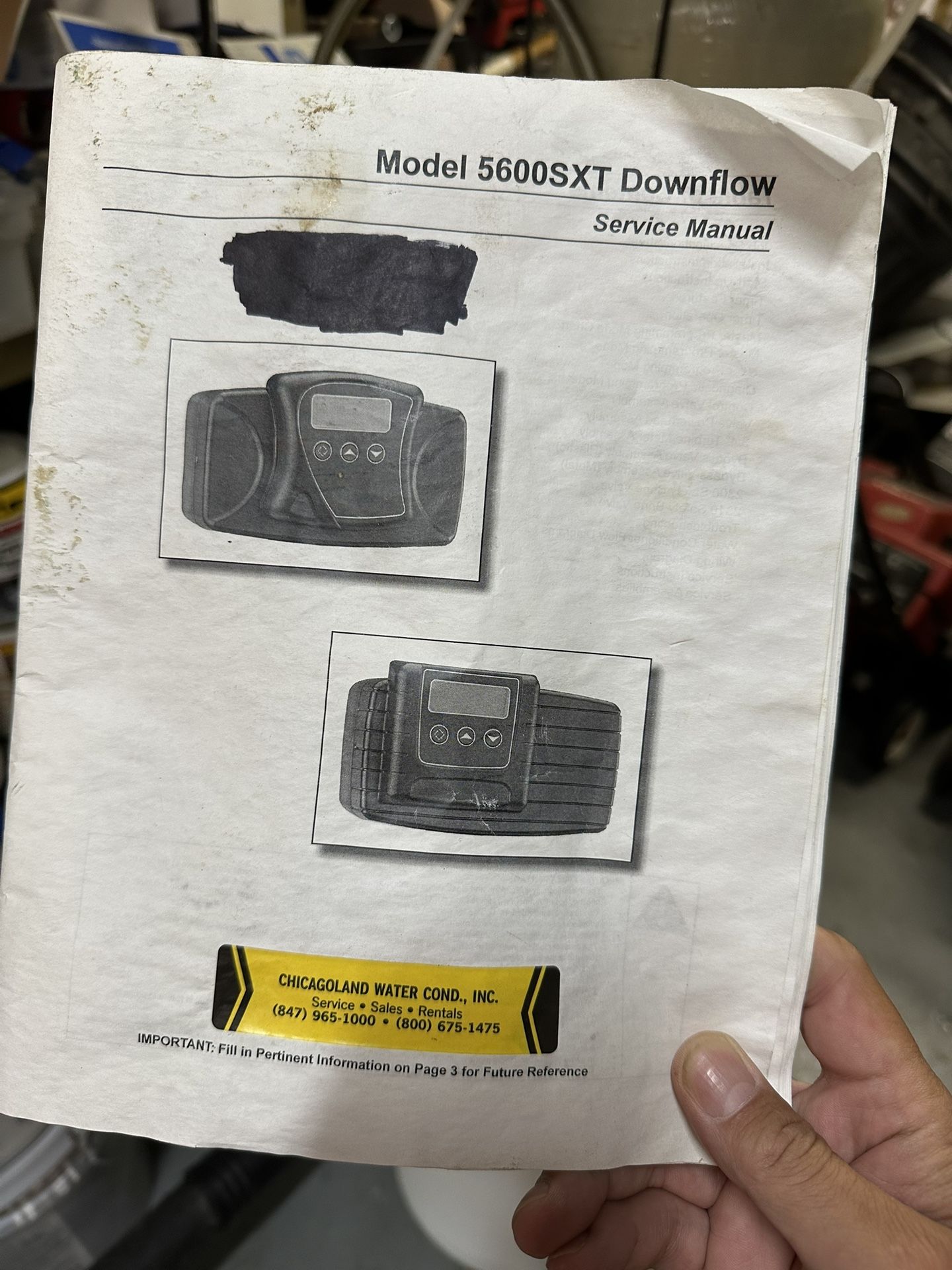 Water Softener Model 5600SXT Downflow
