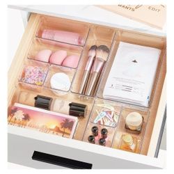Vtopmart 72 Piece Plastic Drawer Organizer Bins Set
