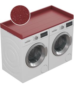 New Washer Dryer Countertop / Topper Covers for The Top Laundry (Red) [No-Installation HDPE]
