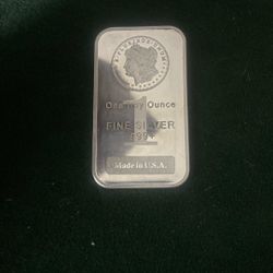 1oz Fine Silver 9.9.9 Morgan Stamp 