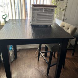 Tall Wooden kitchen Table W/ Chairs