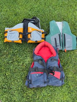Lot of 3 Adult Life Jackets PFDs