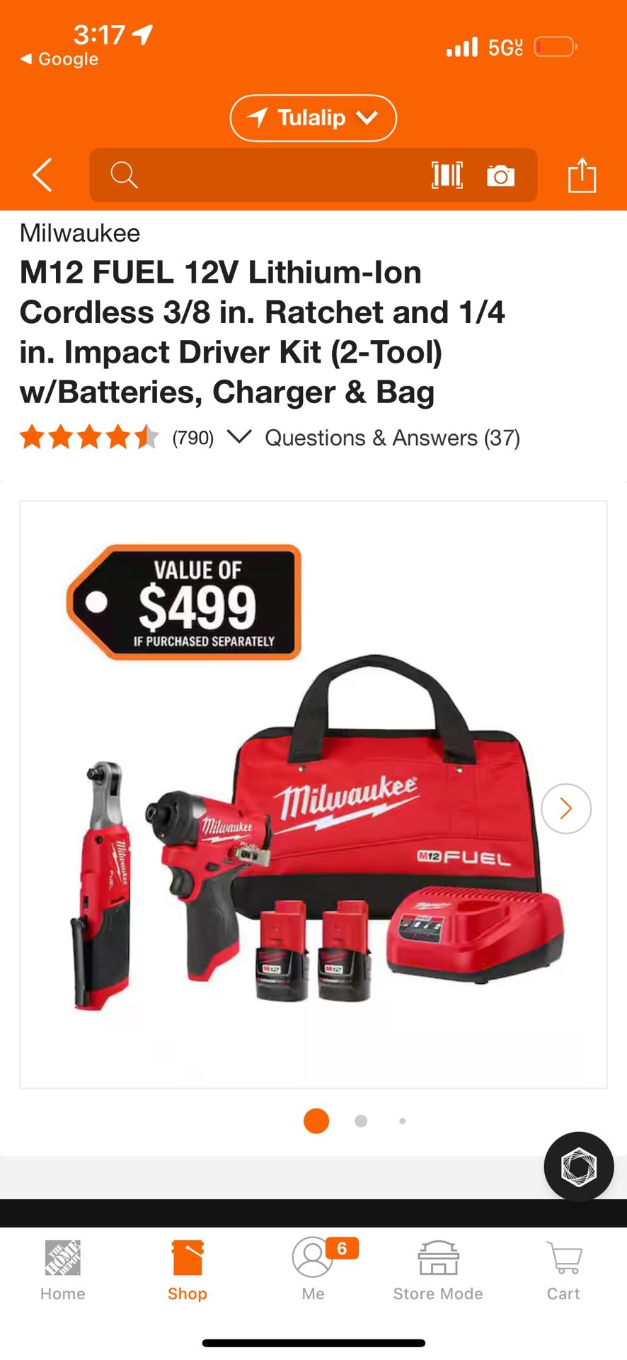 Milwaukee M12 FUEL 12V Lithium-Ion Cordless 3/8 in. Ratchet and 1/4 in. Impact Driver Kit (2-Tool) w/Batteries, Charger & Bag