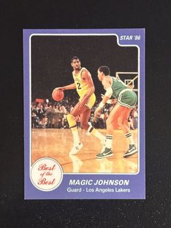 Magic Johnson Star ‘86 Best of the Best Reprint Novelty Card