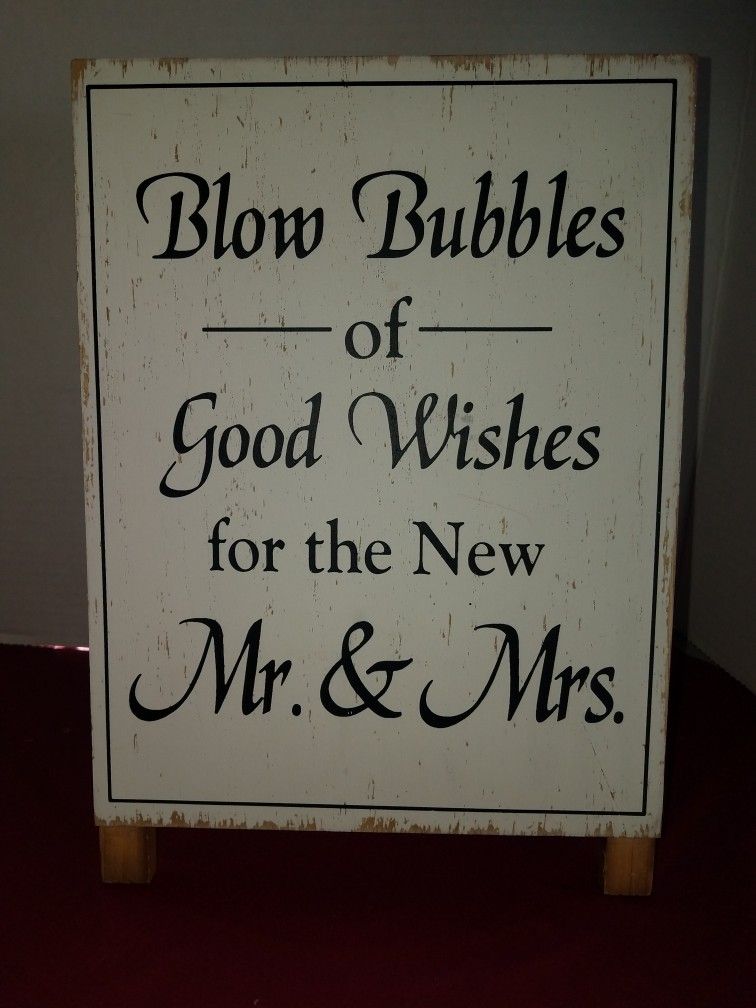 Blow Bubbles Of Good Wishes Wood Decor With Bubbles