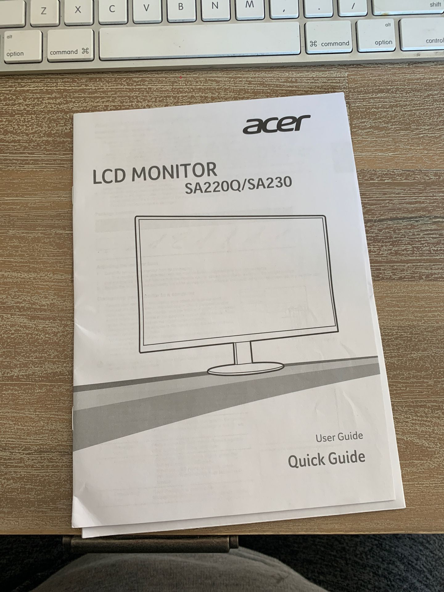 Acer Computer Monitor - Cord/Stand Not Included