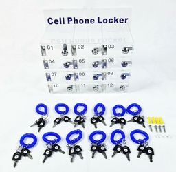 Zinging life 12-Slot Clear Acrylic Phone Locker - Tabletop or Wall Mount for Sch
