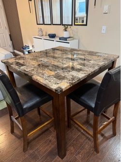 Dining table and chairs