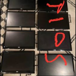 4 Computer Monitors Without Stands 2 Dell (21in), 2 AOC (20in)