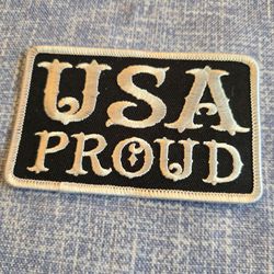 USA Proud Embroidered Iron-On Patch