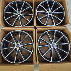 ford mustang black machined 19x8.5 oem rims
