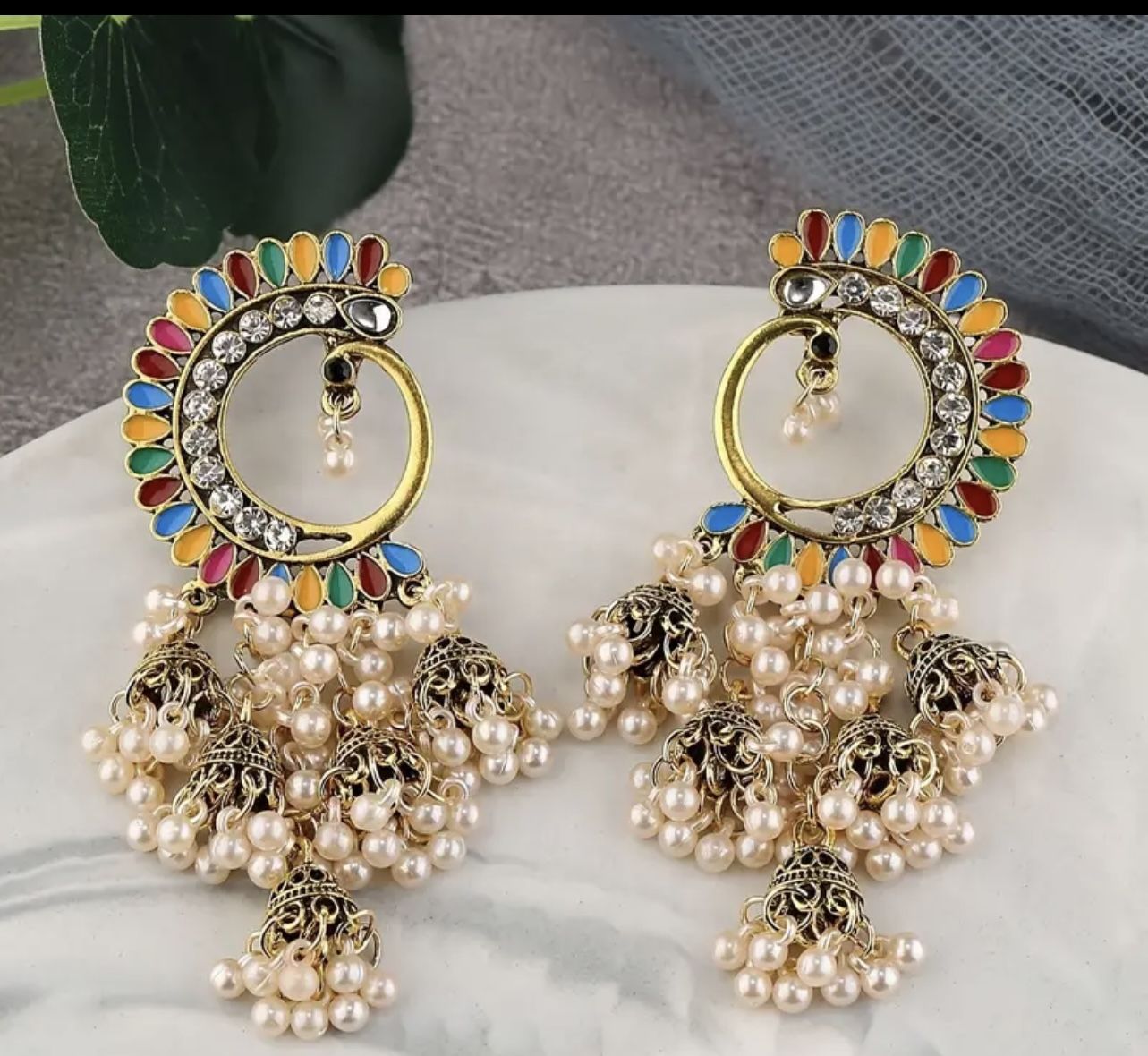 Indian jhumka earrings