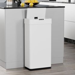 18.5 Gallon Motion Sensor Trash Can,Touchless Automatic Garbage Can,Brushed Stainless Steel Smart Bin,with Bag Holder,Soft Close Lid,for Kitchen,Offic