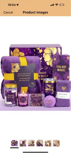 Brand new Birthday Gifts for Women, Relaxing Self Care Spa Gift Baskets, Care Package for Women with Blanket, Inspirational Thinking of You Gifts for 