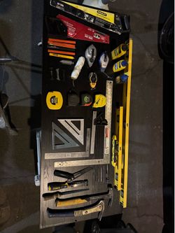 Professional Carpentry Framing Tool Lot - Estwing & DeWalt Hammers, Saws, Squares, Levels