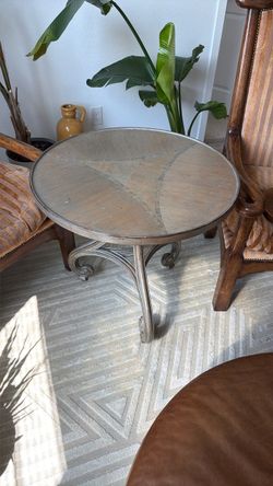 Round side table