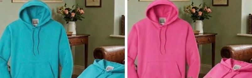 Pullover Hoodie Sweatshirt – Teal & Pink