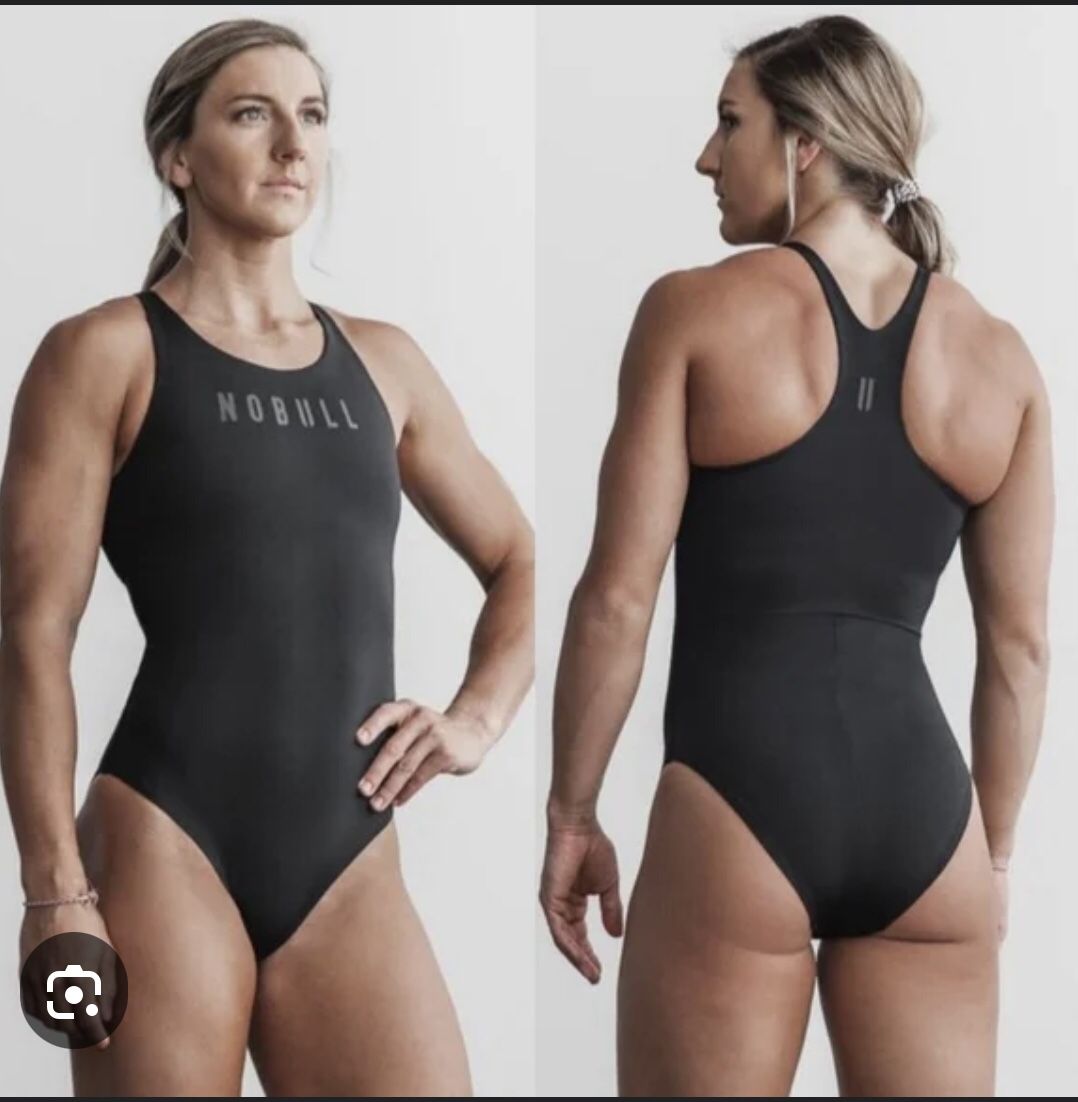 NEW! Nobull Woman’s XS One Piece Black Athletic Swimsuit
