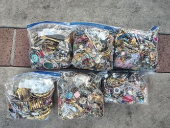 Craft Junk Costume Jewelry Lot for parts or repair over 30 pounds