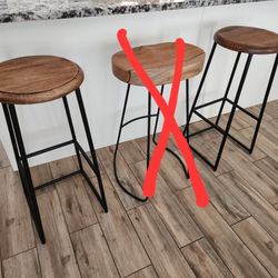 Wooden Bar Stools With Metal Legs
