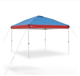 Ozark Trail 10 ft x 10 ft Instant Canopy with Simple Push Setup, Straight Leg, Tailgating, Camping & Events, Red/White/Blue