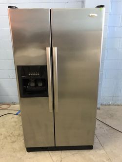 Stainless Steel Whirlpool Refrigerator With 120 Day Warranty