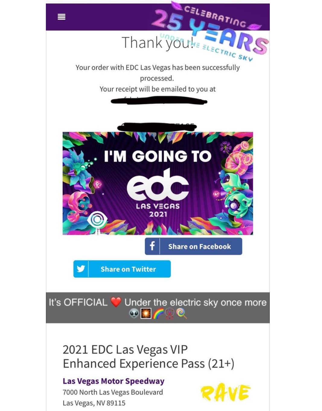 2 EDC 2021 VIP Passes