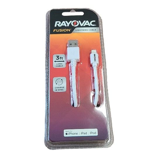 Rayovac 3ft lightning cord White 