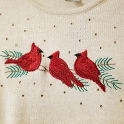 NWT Croft & Barrow 100 WH Cardinals Sweater~Size Medium MSRP $44.00