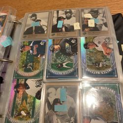 Binder Of Baseball And Football Sports Cards