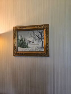 Winter Scene Oil Painting