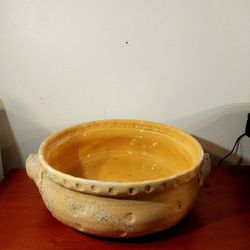 Vintage Vietri Italy Yellow Handmade Planter