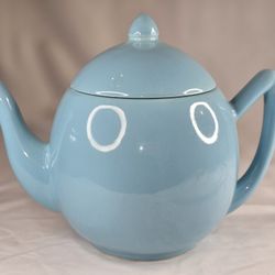 Vintage Blue Porcelain Teapot