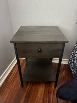 Nightstand - Dark Gray Wood