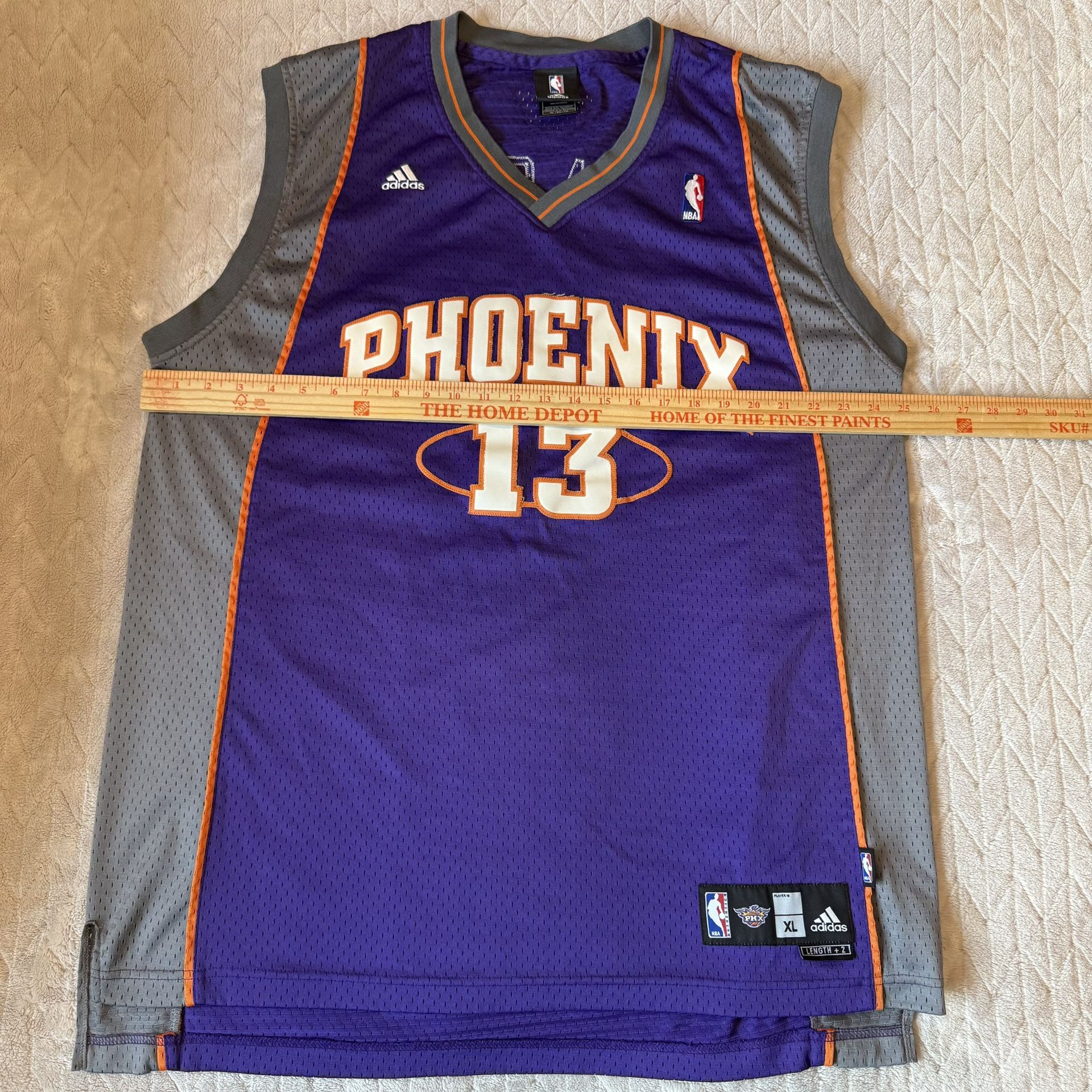 Adidas Steve Nash Phoenix Suns Jersey Men's XL Length +2