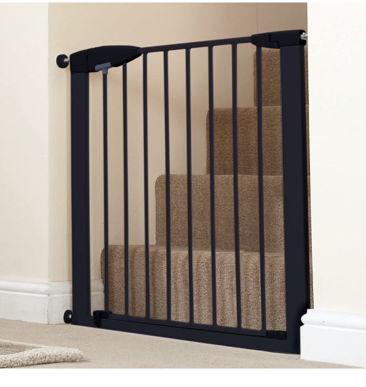 (Brand New!) Munchkin Easy Close XL Metal Baby Gate, 29.5" - 51.6" Wide, Black, Model MK0009-111