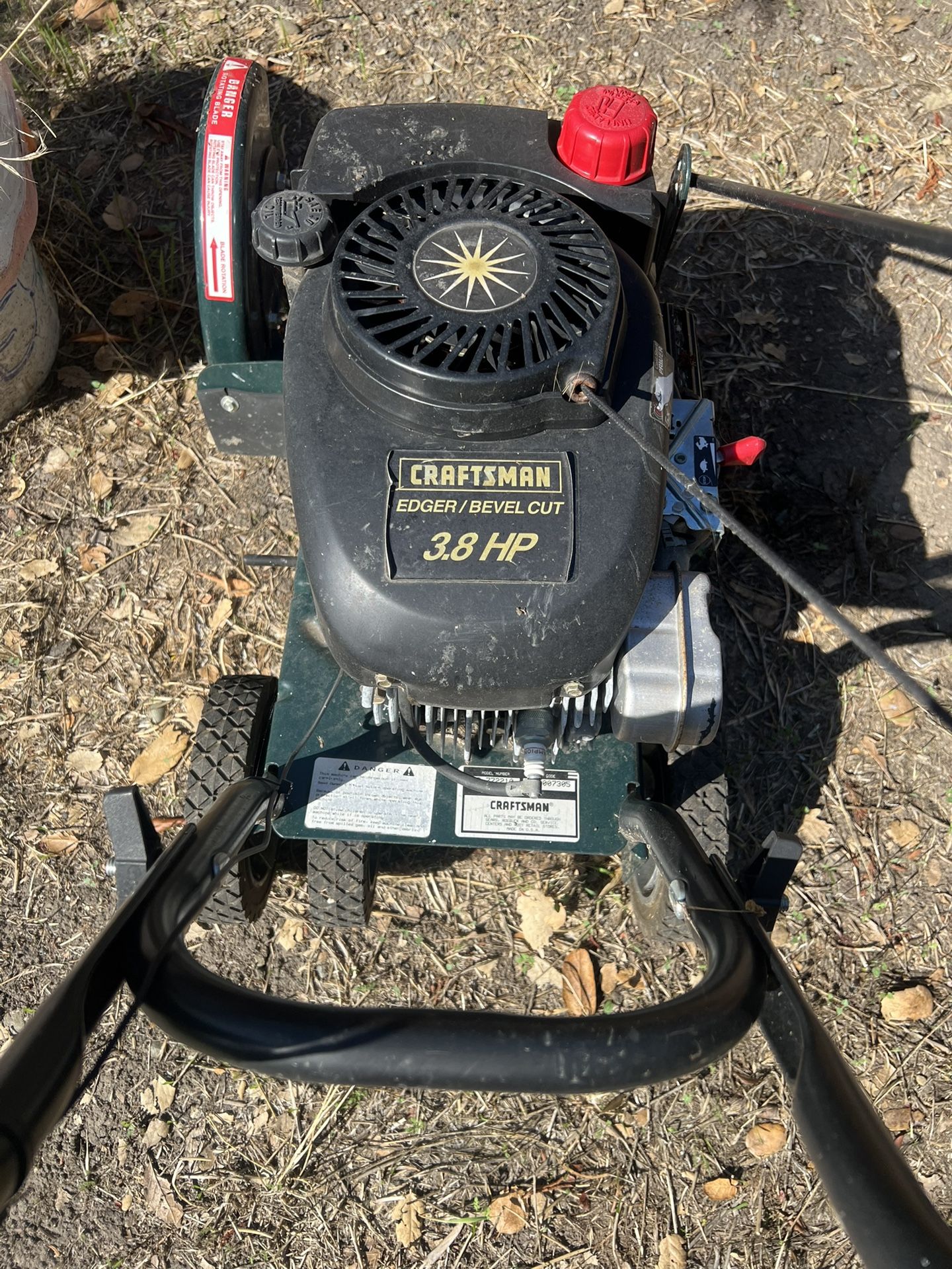Craftsman Edger 3.8 Horse Power.