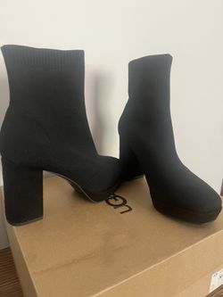 cute black high heel boots