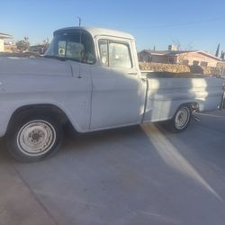 It’s a 1959 GMC Apache long bed 