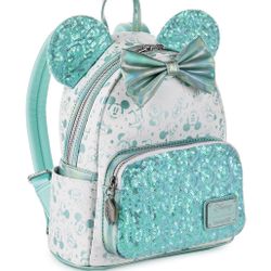 Disney 100 Hallmark Mickey And Friends Sequin Loungefly Backpack And Wallet - NWT