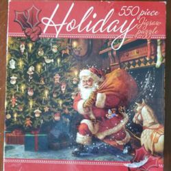 Christmas Tree Santa Holiday Jigsaw Puzzle Ceaco 550 piece