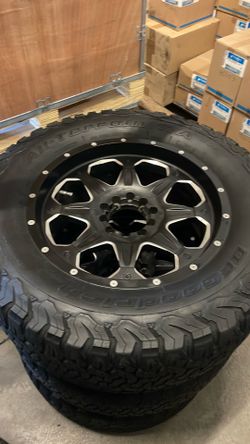 Fuel Offroad Boost 20x9 5x139.7/5x150 +20 Matte Black Milled Wheel Mounted on BFGoodrich KO2 35x12.5
